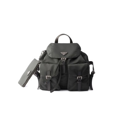 PRADA MEDIUM RE-NYLON BACKPACK WITH POUCH 1BZ811 (32*30*15cm) 